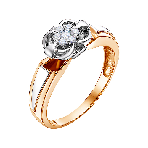 Кольцо, золото, бриллиант, К112-6406